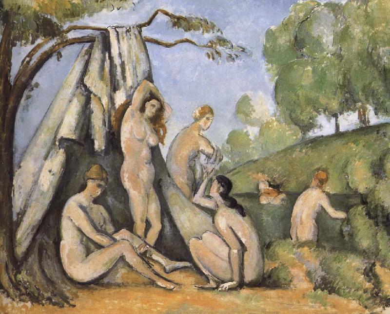 Bath woman who, Paul Cezanne